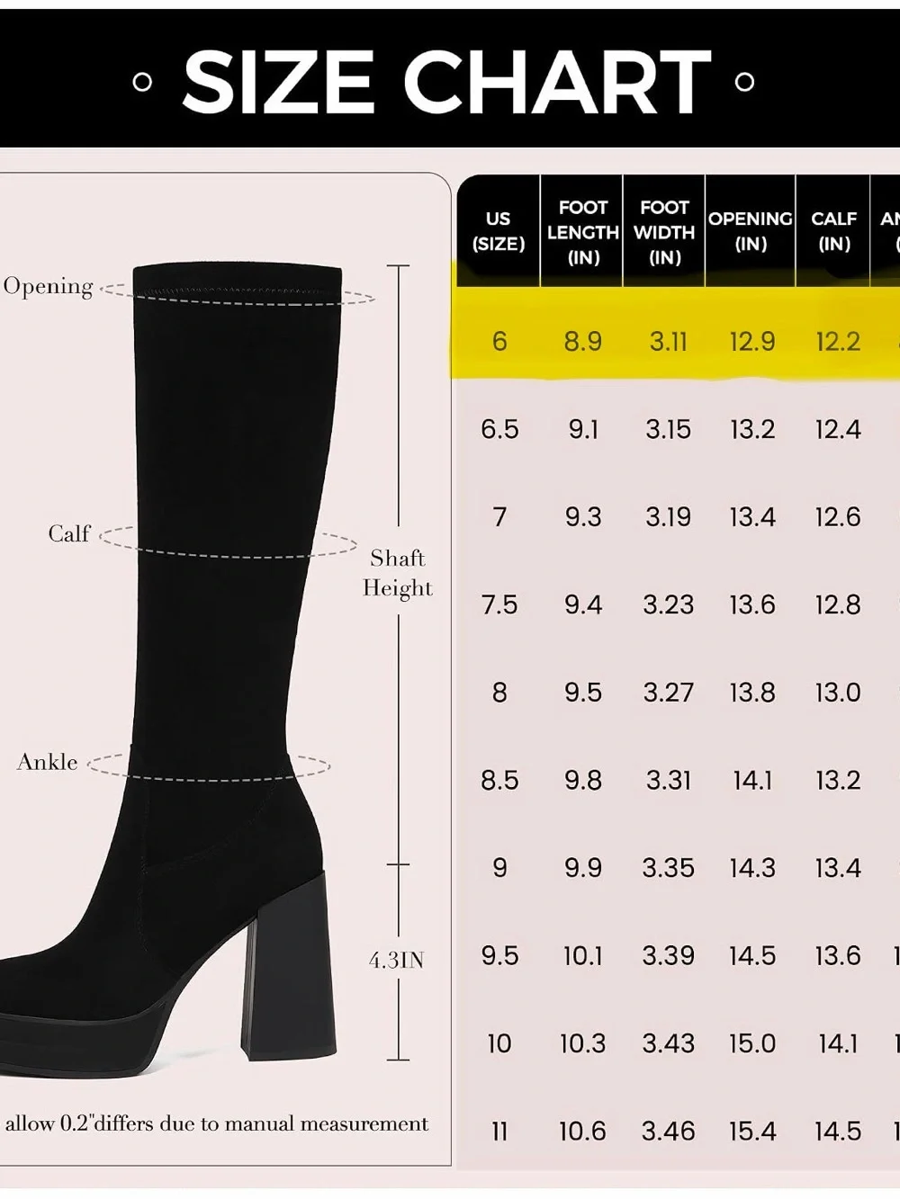 Wetviro Platform Suede Knee-High Boots (not for wide calf)